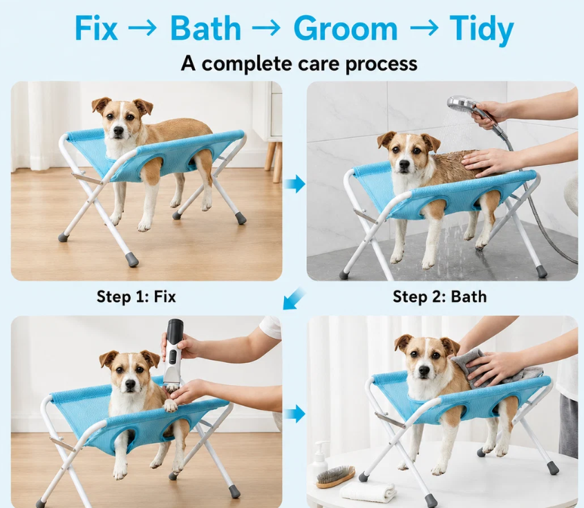 Pawuraa™ Bath Stand 🐾 🛁 — Stress-Free Pet Grooming